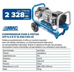 Prolians ABAC COMPRESSEUR D'AIR À PISTON offre