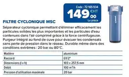 Prolians Filtre cyclonique msc offre