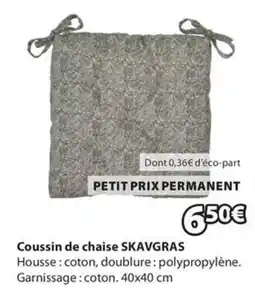 JYSK SKAVGRAS Coussin de chaise offre