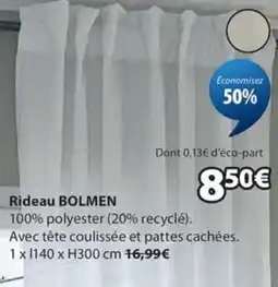 JYSK BOLMEN Rideau offre