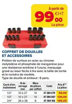 Prolians COFFRET DE DOUILLES ET ACCESSOIRES offre