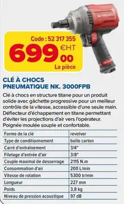 Prolians Dewalt clé à chocs pneumatique offre