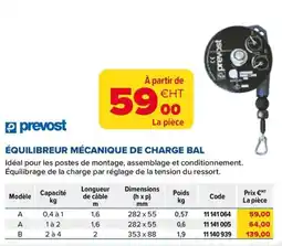 Prolians prevost ÉQUILIBREUR MÉCANIQUE DE CHARGE BAL offre