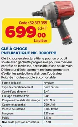 Prolians Facom clé à chocs pneumatique offre