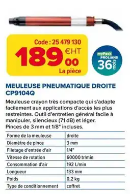 Prolians MEULEUSE PNEUMATIQUE DROITE CP9104Q offre