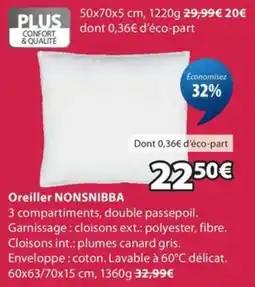 JYSK NONSNIBBA Oreiller offre