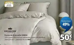 JYSK KRONBORG Parure de lit en satin SANNA offre