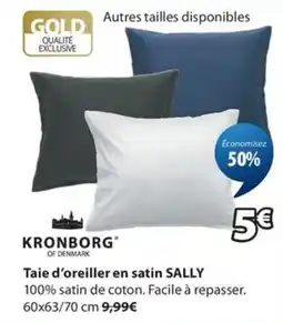 JYSK KRONBORG Taie d'oreiller en satin SALLY offre