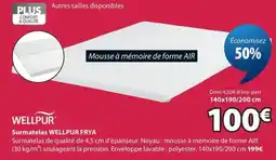 JYSK WELLPUR Surmatelas WELLPUR FRYA offre