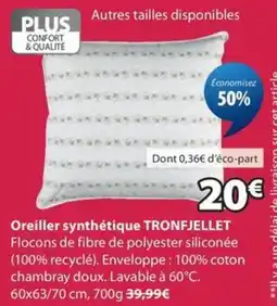 JYSK TRONFJELLET Oreiller synthétique offre