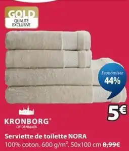 JYSK KRONBORG Serviette de toilette NORA offre
