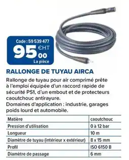 Prolians AIRCA Rallonge de tuyau offre