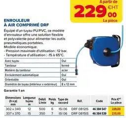 Prolians DRF ENROULEUR À AIR COMPRIMÉ offre