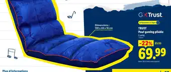 Trust pouf gaming pliable
