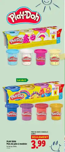 Lidl Play doh pots de pâte à modeler offre