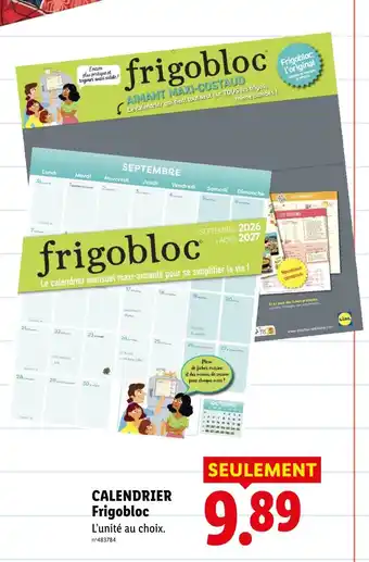 Calendrier frigobloc