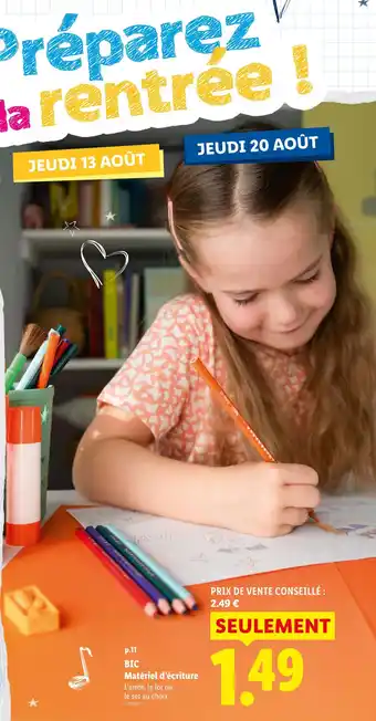 Bic matériel d'écriture