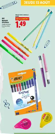 Lidl Bic matériel d'écriture offre
