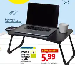 Lidl Livarno table pour ordinateur portable offre