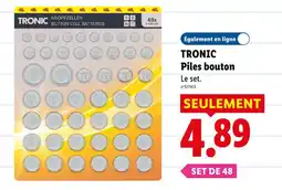 Lidl Tronic piles bouton offre