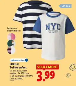 Lidl Lupilu t-shirts enfant offre