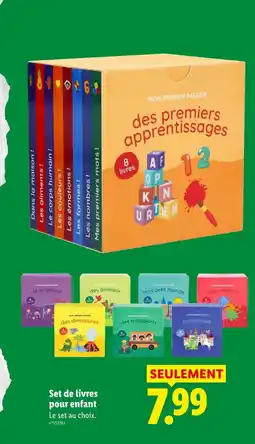 Lidl Set de livres pour enfant offre