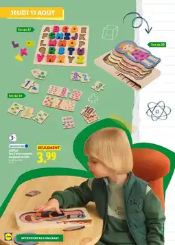 Lidl Lupilu jeu d'encastrement ou puzzle en bois offre