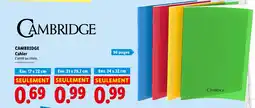 Lidl Cambridge cahier offre