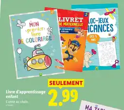 Lidl Livre d’apprentissage enfant offre