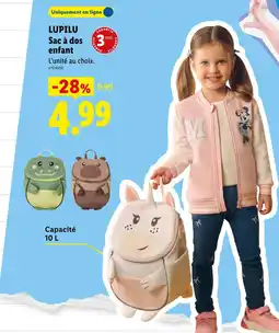 Lidl Lupilu sac à dos enfant offre