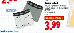 Lidl Lupilu boxers enfant offre