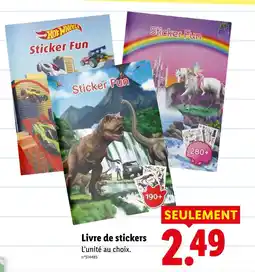 Lidl Livre de stickers offre