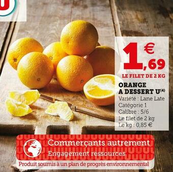 U Express U orange a dessert offre
