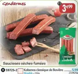 Maximo Gendarmes Saucisses sèches fumées offre