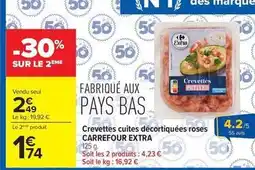 Carrefour Carrefour - crevettes cuites décortiquées roses extra offre