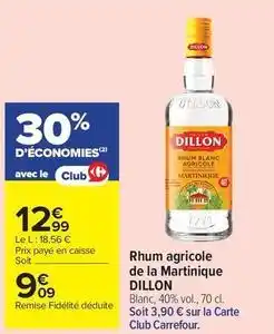 Carrefour Dillon - rhum agricole de la martinique offre