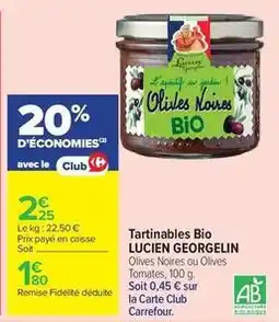 Carrefour Carrefour - tartinables bio offre