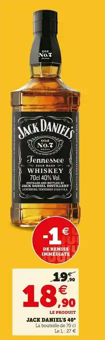 U Express Jack daniel's jack daniel's 40 offre