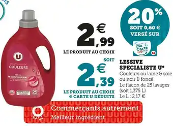 U Express U lessive specialiste * offre
