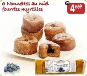 Maximo Nonnettes au miel fourrées myrtilles offre