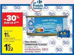 Carrefour Market Carrefour - thon entier classic offre