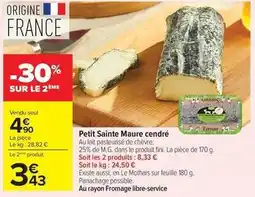 Carrefour Market Fini - petits sainte maure cendré offre