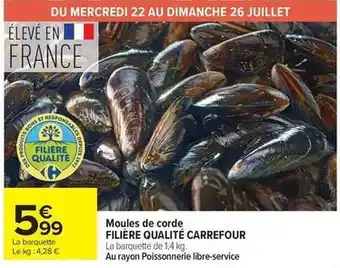 Carrefour Market Carrefour - moules de corde filière qualité offre