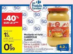 Carrefour Market Carrefour - moutarde mi-forte classic' offre