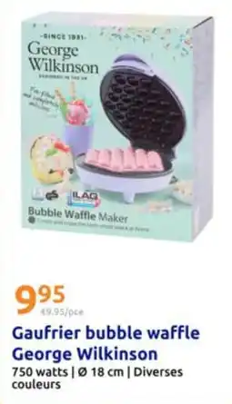 Action Wilkinson - gaufrier bubble waffle george offre