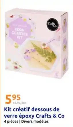 Action Kit créatif dessous de verre epoxy crafts & co offre