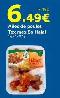 Hmarket Tex - ailes de poulet mex so halal offre