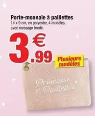 Bazarland Porte-monnaie à paillettes offre