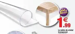 Bazarland Le mètre de cristal transparent offre