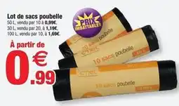 Bazarland Lot de sacs poubelle offre